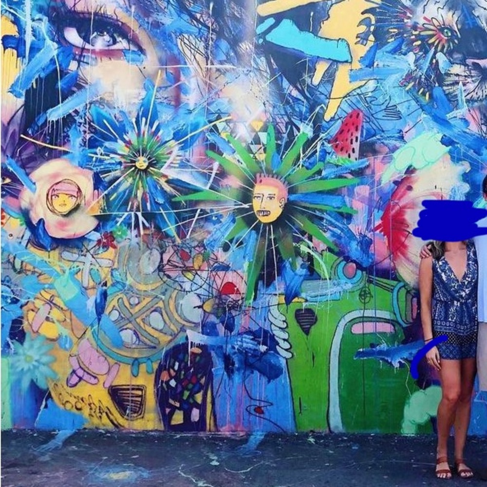 Blue Pattern Romper - image 3